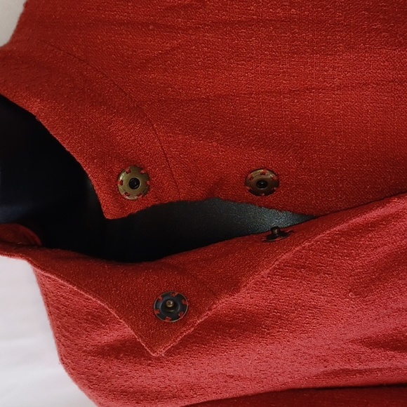 FOCUS 2000 Coat Women's 12 Burnt Orange Retro Two Front Pocket Lining - Picture 3 of 9